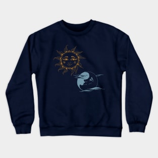 Boho Sun and Moon Couple Celestial Crewneck Sweatshirt